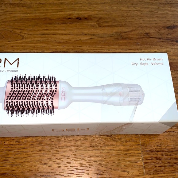 COPY - COPY - GEM Hot Air Brush Hair Dryer Brush- White w/ Rose Gold main image 5